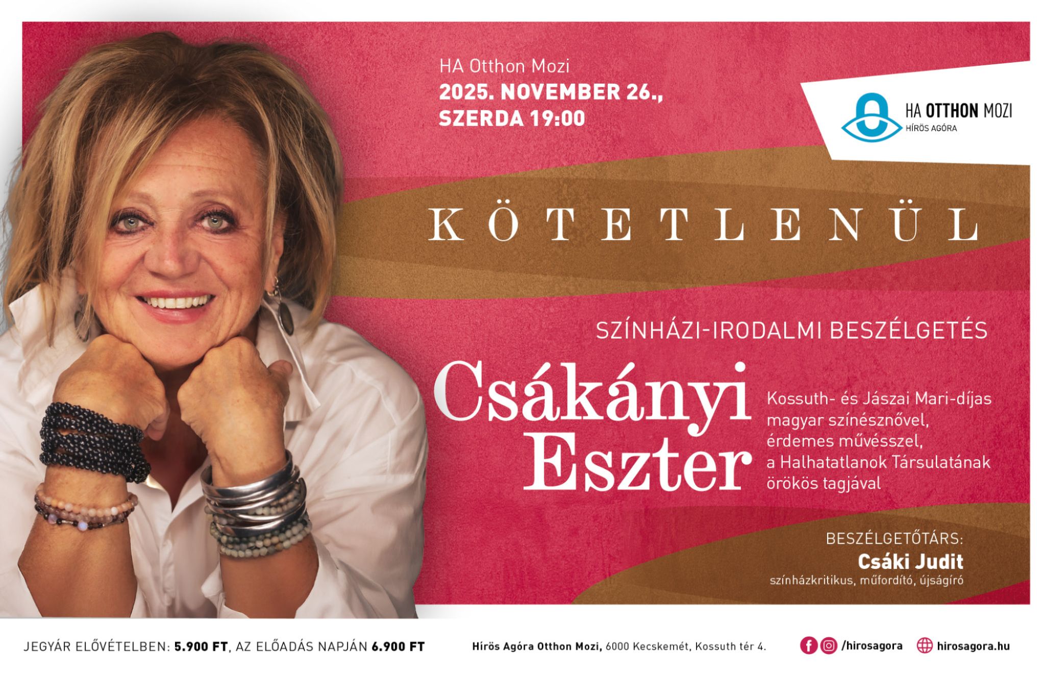 Kötetlenül Csákányi Eszterrel