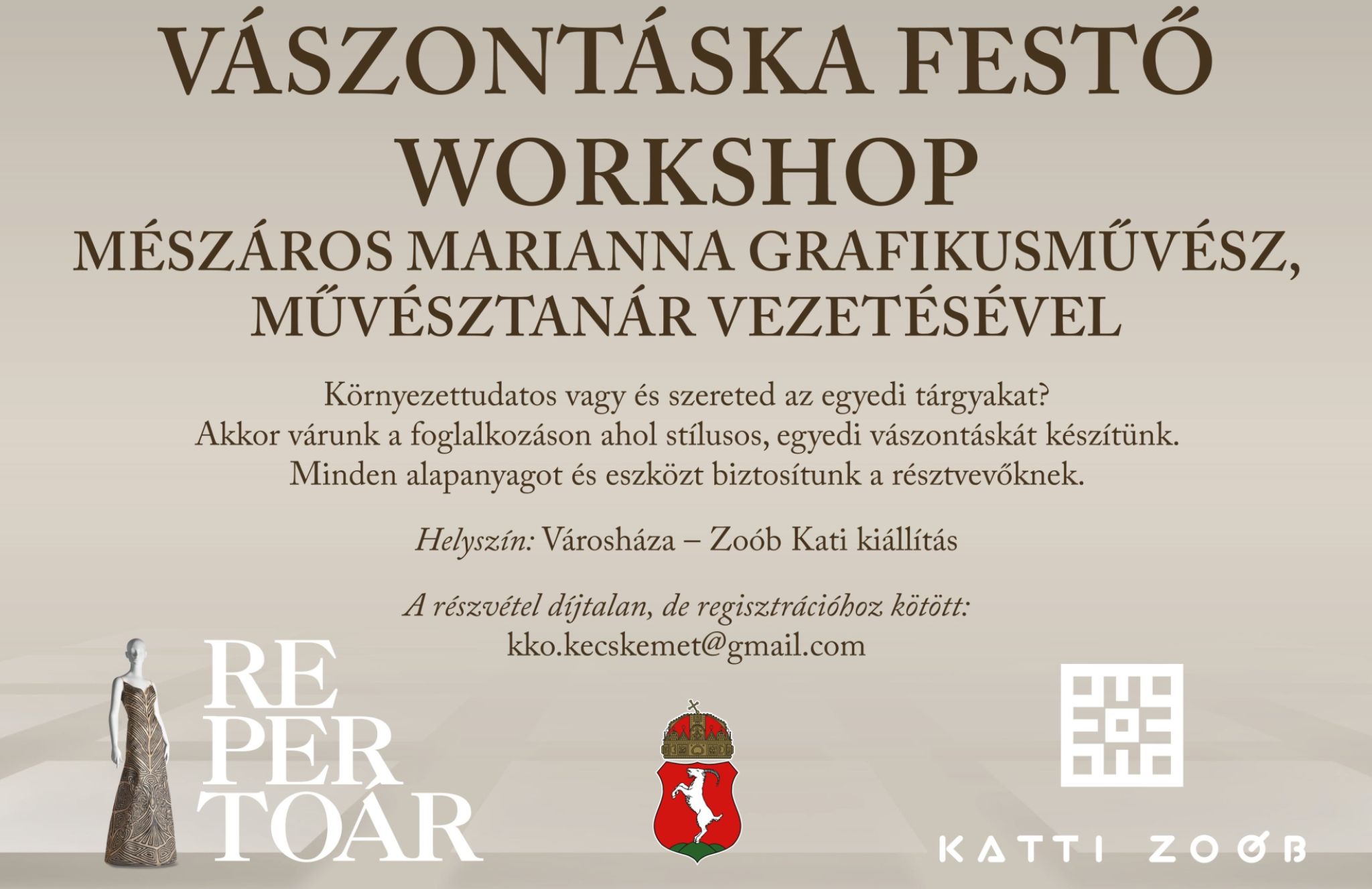 Vászontáska festő workshop