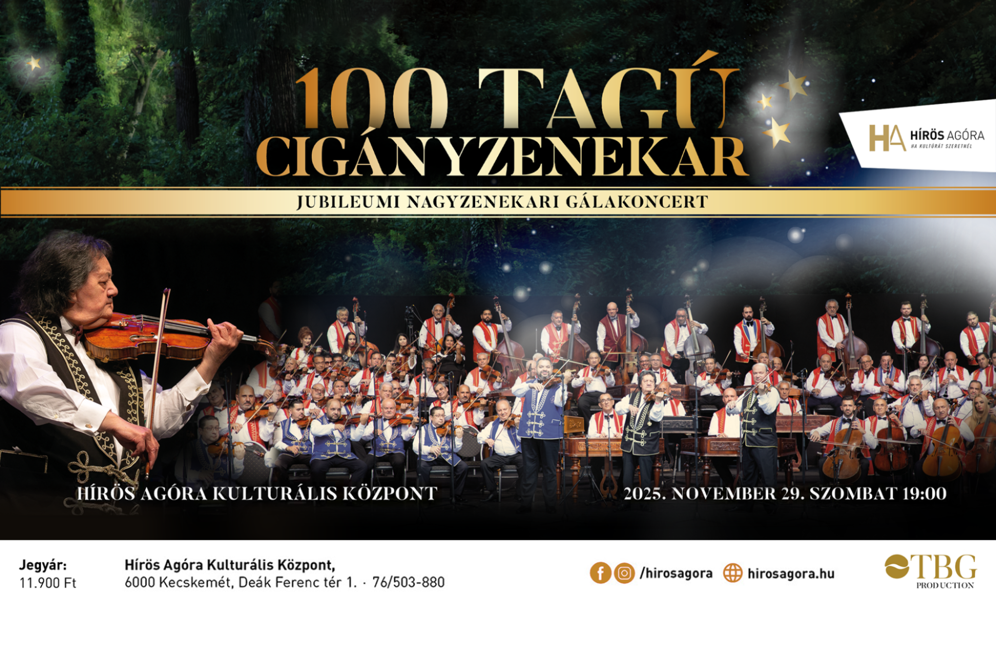 A 40 éves száztagú cigányzenekar jubileumi ünnepi gálakoncertje