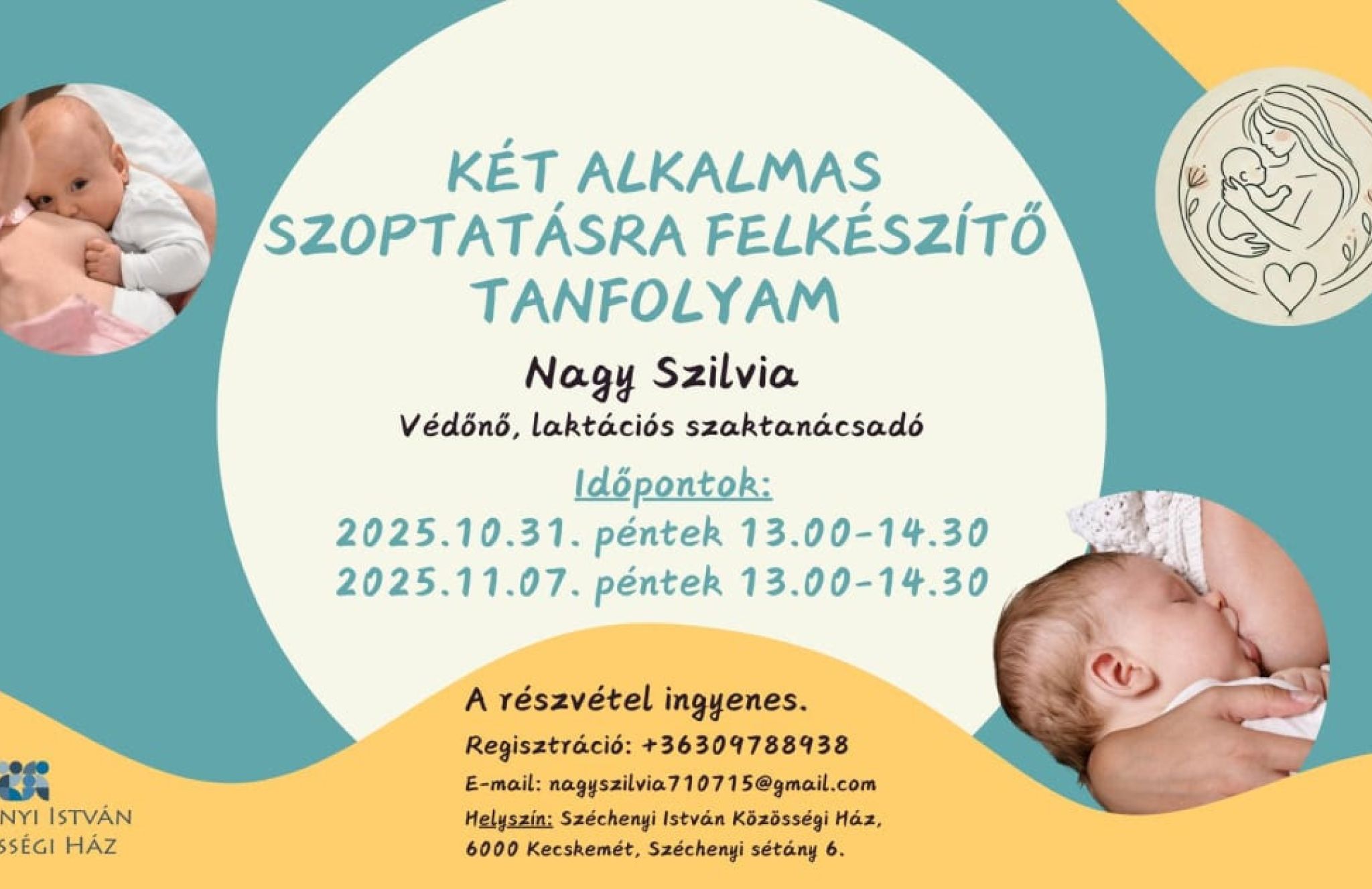 Két alkalmas szoptatásra felkészítő tanfolyam