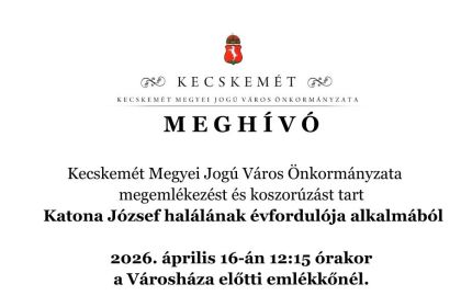 Katona J&oacute;zsef hal&aacute;l&aacute;nak &eacute;vfordul&oacute;ja