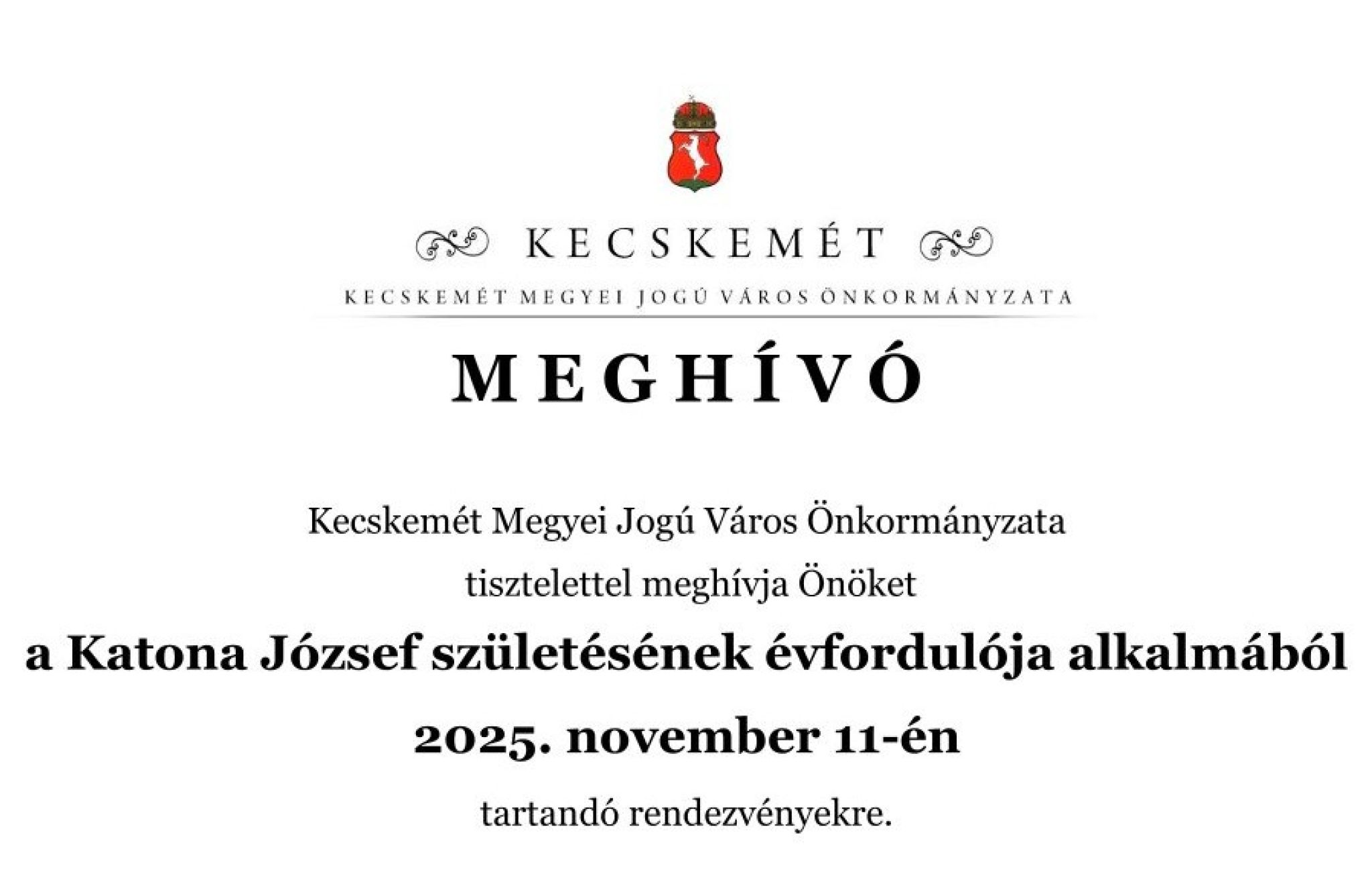 Katona József születésének évfordulója