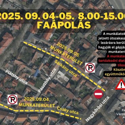 Faápolás a Csáky és a Sárkány utcákban kép