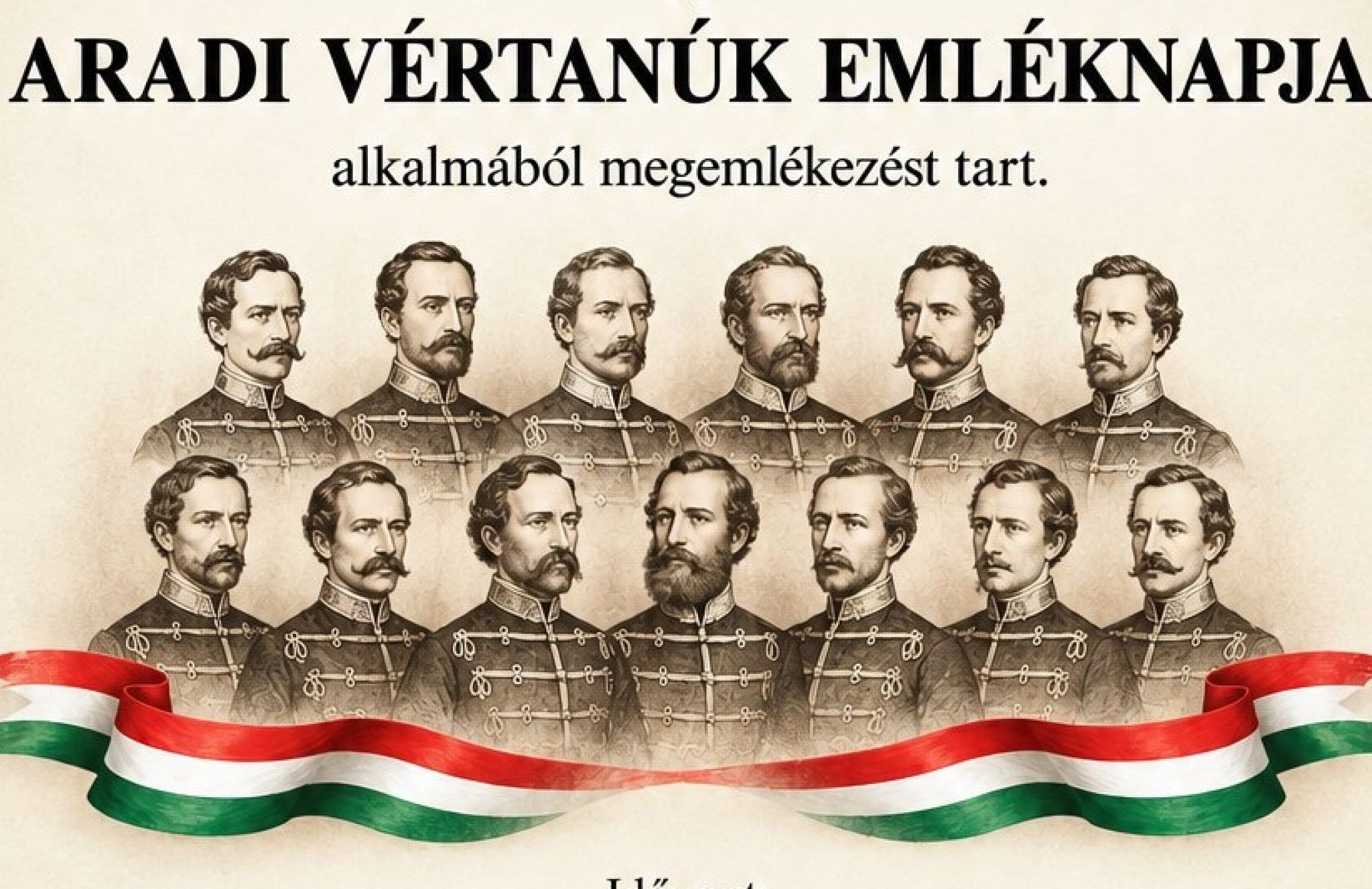Megeml&eacute;kez&eacute;s az aradi v&eacute;rtan&uacute;k eml&eacute;knapj&aacute;n